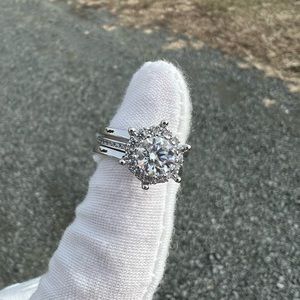 Moissanite Diamond Ring Set